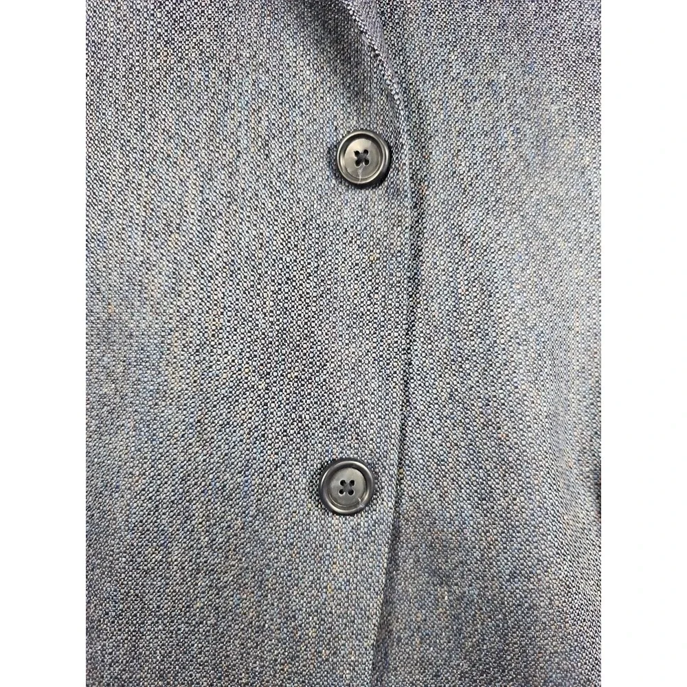 Jos A Bank 42R‎ 💯 Silk Suit Blue Gray Blazer Jacket Sport Coat Men Vtg 2 Button